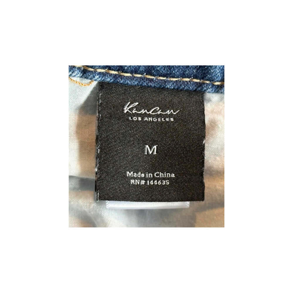 KanCan Shorts Denim KC5197M Jeans Distressed Frayed Hem Stretch Blue Size M - Picture 5 of 6